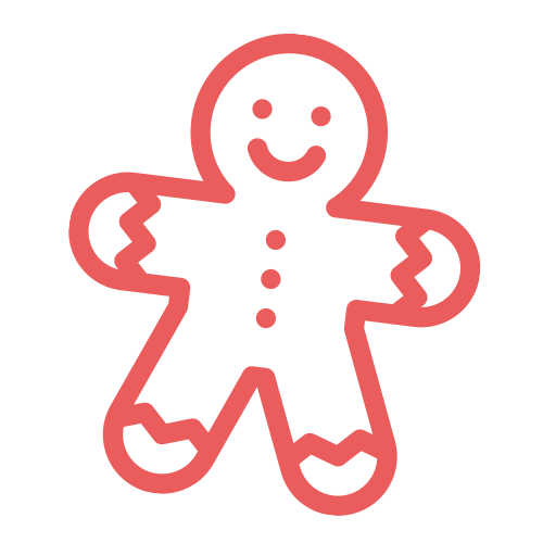 Illustration of a gingerbread man